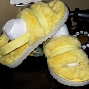 UGG/Koolaburra Yellow Fuzzy  Slippers